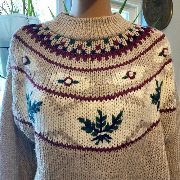 Shenanigans Knitted by Hand Pullover Sweater Women Size M - Picture 5 of 5